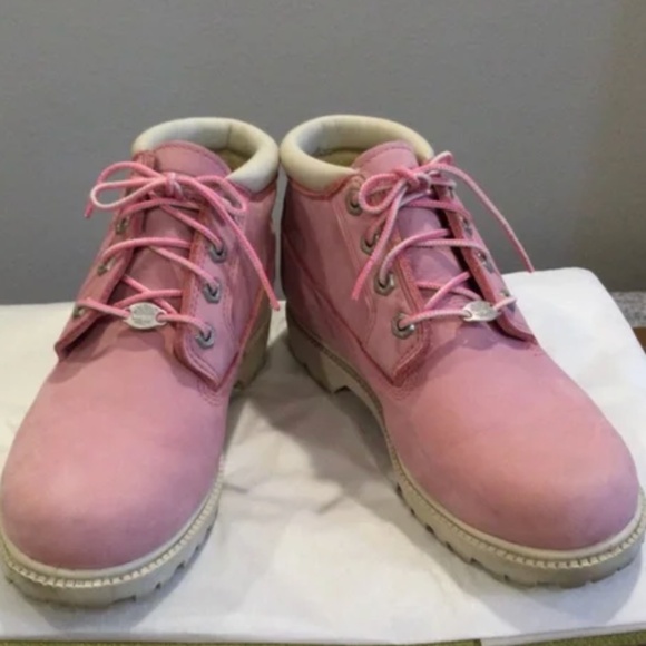 Timberland Nellie Chukka Pink Nubuck Waterproof Ankle Boots Shoes Women Sz 6.5 - Picture 10 of 10